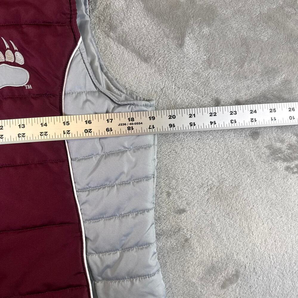 G3 University of Montana Grizzlies Puffer Vest Maroon Gray Full Zip NCAA - Picture 6 of 8